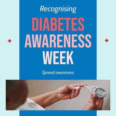Diabetes Awareness Week Promotion with Glucometer - Download Free Stock Templates Pikwizard.com