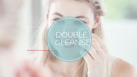 skincare double cleanse routine for radiantly clear skin - Download Free Stock Templates Pikwizard.com