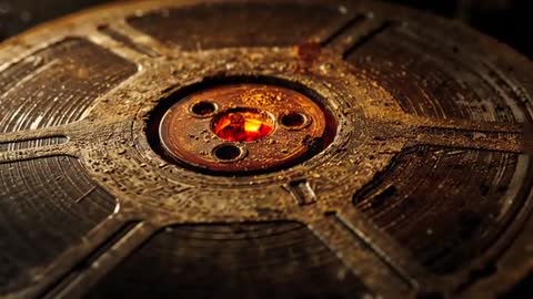 Molten Metal Disc at Forge Intensely Rotating Revealing Core