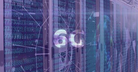 6G Data Network Processing in High-Tech Server Room - Download Free Stock Images Pikwizard.com