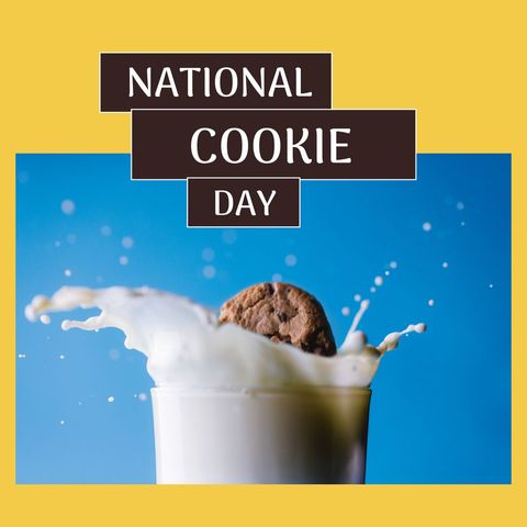celebrating national cookie day with cookies and milk - Download Free Stock Templates Pikwizard.com