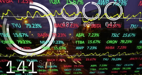 Digital Financial Interface Displaying Stock Market Data