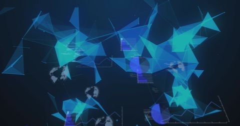 Abstract Technology Network with Globes and Shapes - Download Free Stock Images Pikwizard.com