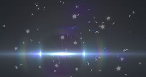 Starry Galaxy with Dreamy Blue Glow and Twinkle Effects