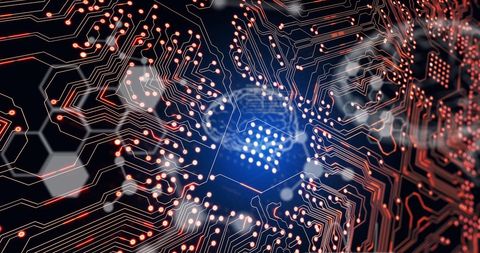 Complex Neural Network Circuit Design on Black Backdrop - Download Free Stock Images Pikwizard.com