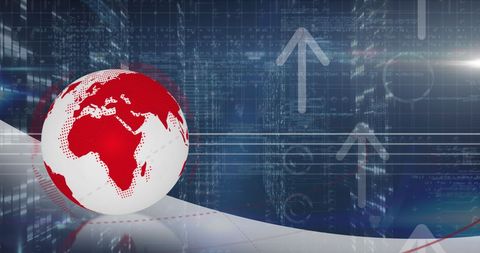 Global Networking and Data Innovation with Spinning Globe - Download Free Stock Images Pikwizard.com