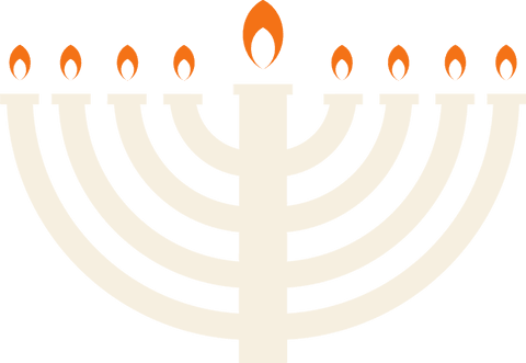minimal flat design menorah with flawlessly glowing flames - Download Free Stock Videos Pikwizard.com