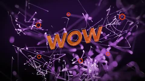 Futuristic Technology Wow Text with Digital Effects