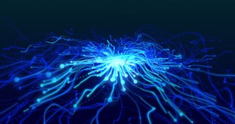 Dynamic Blue Electric Currents on Dark Background - Download Free Stock Images Pikwizard.com