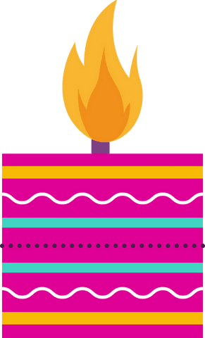 flat colorful birthday cake with lit candle on transparent background - Download Free Stock Videos Pikwizard.com