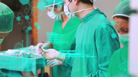 Surgeons in Operating Room with Future Technology Interface