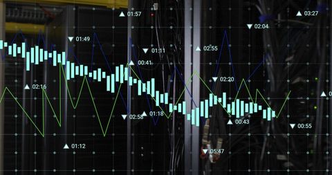 Financial Data Analysis Displayed on Server Infrastructure - Download Free Stock Images Pikwizard.com