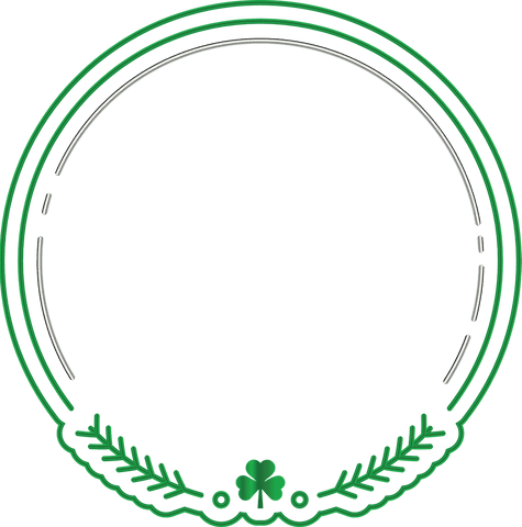 transparent circular frame with clover leaf decoration - Download Free Stock Videos Pikwizard.com