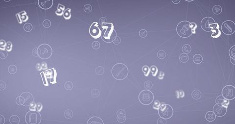 Digital Network of Communication Icons and Numbers on Gray Background - Download Free Stock Images Pikwizard.com