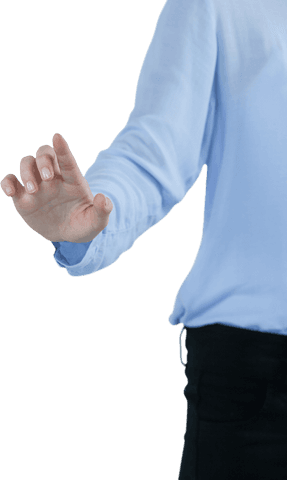 Transparent Image of Businesswoman Interacting with Digital Screen - Download Free Stock Videos Pikwizard.com