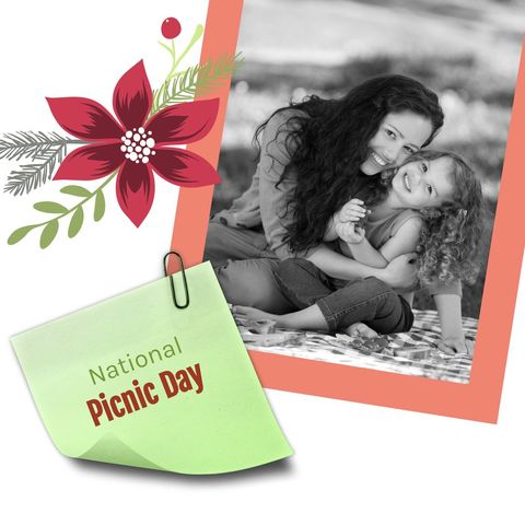 Mother and Daughter Celebrate National Picnic Day Embracing Together