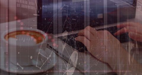 Person Using Laptop with Digital Interface Overlay - Download Free Stock Images Pikwizard.com