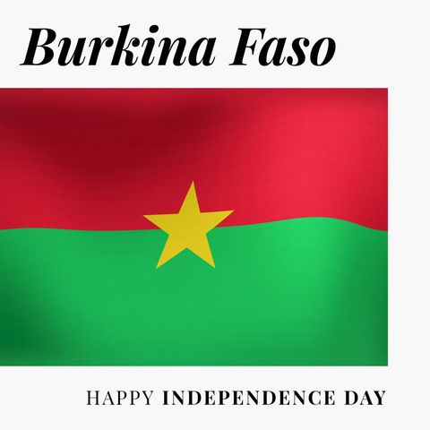 Burkina Faso Independence Day Celebration with National Flag - Download Free Stock Templates Pikwizard.com