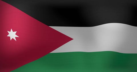 Waving Flag of Jordan in 3D Effect Represents National Pride - Download Free Stock Images Pikwizard.com