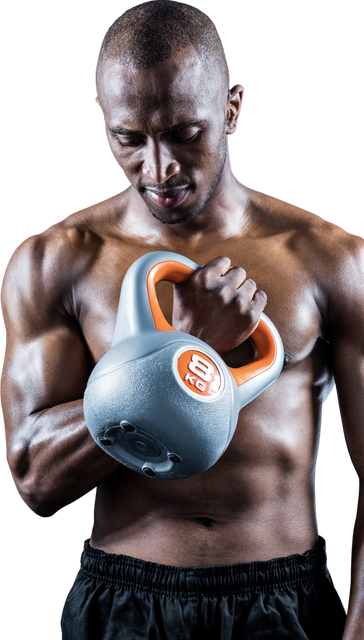 Transparent Muscular Man Exercising with Kettlebell - Download Free Stock Videos Pikwizard.com