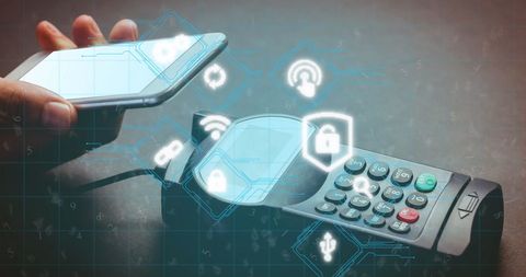Smartphone Tap Payment Security Concept with Digital Icons - Download Free Stock Images Pikwizard.com