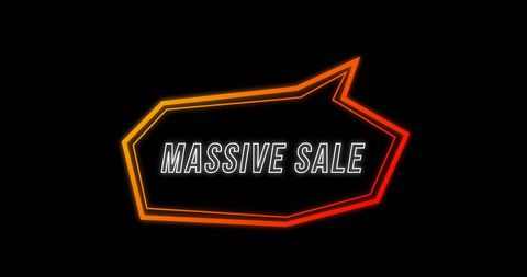 Retro Eighties Style Massive Sale Neon Sign - Download Free Stock Images Pikwizard.com