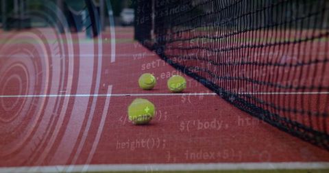 Augmented Reality in Sports: Tennis Balls on Hardcourt with HUD Overlay