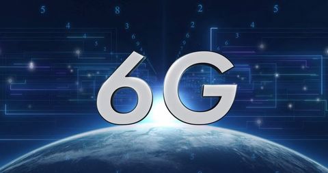 Futuristic 6G Technology Connectivity Over Earth