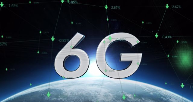 Futuristic 6G Technology with Earth and Data Points - Download Free Stock Images Pikwizard.com