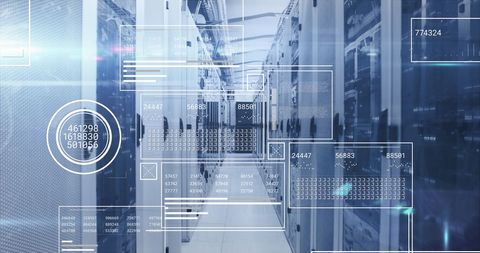 Advanced Data Interfaces in Modern Server Room - Download Free Stock Images Pikwizard.com