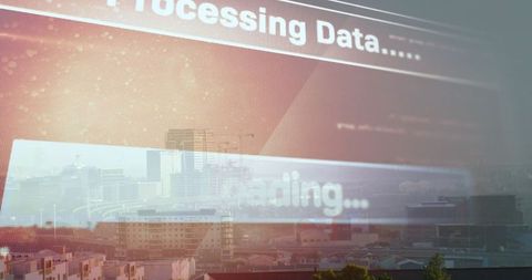 data processing and cityscape vector concept - Download Free Stock Images Pikwizard.com
