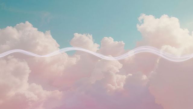 Pastel Clouds with Translucent Light in Surreal Dreamscape