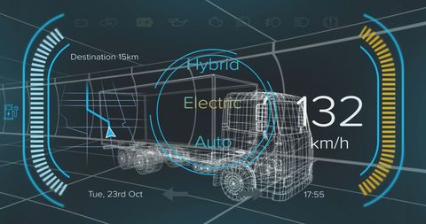 futuristic automotive digital interface with 3d car model - Download Free Stock Images Pikwizard.com