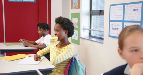 Diverse Students Engaged in Classroom Setting