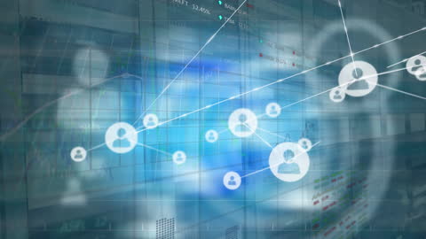 Digital Network Overlay on Stock Market Data