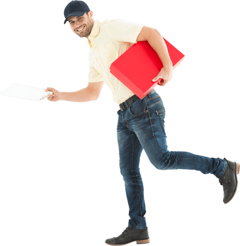 transparent energetic delivery man running with documents - Download Free Stock Videos Pikwizard.com