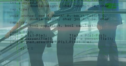 Digital Interface Concept with Women and Data Overlay