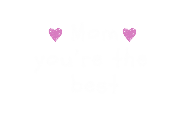 Heartfelt Mom You're the Best Text with Hearts, Transparent Background - Download Free Stock Videos Pikwizard.com