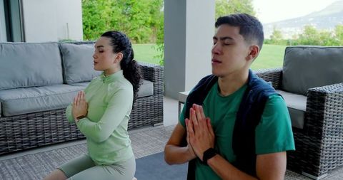Diverse People Meditating Outdoors Serenity and Connection