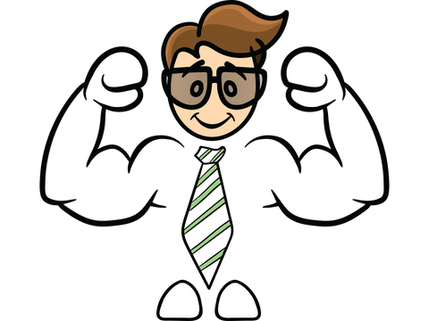 Cartoon Businessman Flexing Muscles With Transparent Background - Download Free Stock Videos Pikwizard.com