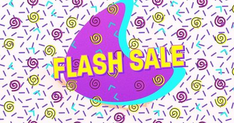 Vibrant Flash Sale Banner with Abstract Pattern - Download Free Stock Images Pikwizard.com