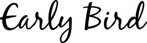 Early Bird Typography on Transparent Background for Motivation