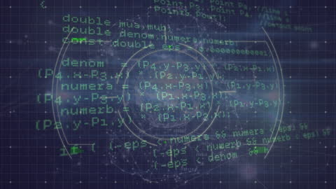 Data Visualization with Network Connections on Blue Background