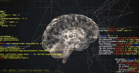 Conceptual Digital Brain Visualizing Data Processing and Technology