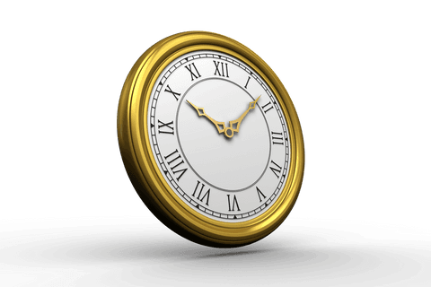 golden clock with roman numerals transparent elegant simplicity - Download Free Stock Videos Pikwizard.com