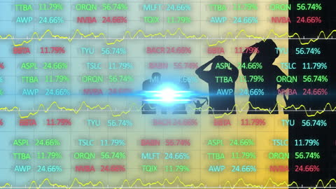Stock Market Animation with Digital Elements
