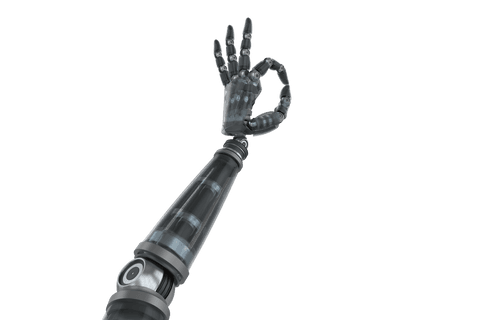 Transparent Robotic Hand Gesturing OK Sign in Futuristic Design - Download Free Stock Videos Pikwizard.com