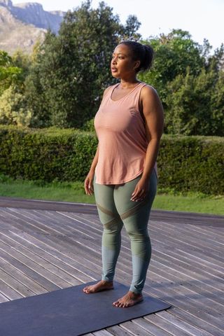 Serene Yoga Practice in Nature With Mountain Views