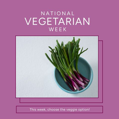 national vegetarian week campaign with fresh red onions - Download Free Stock Templates Pikwizard.com