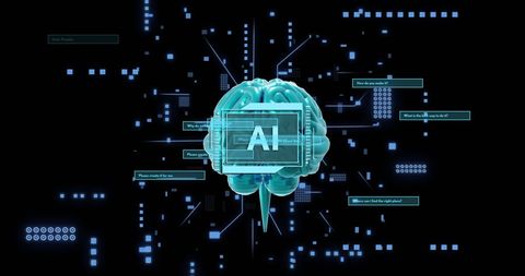 Futuristic Digital Brain with AI Data Visualizations - Download Free Stock Images Pikwizard.com